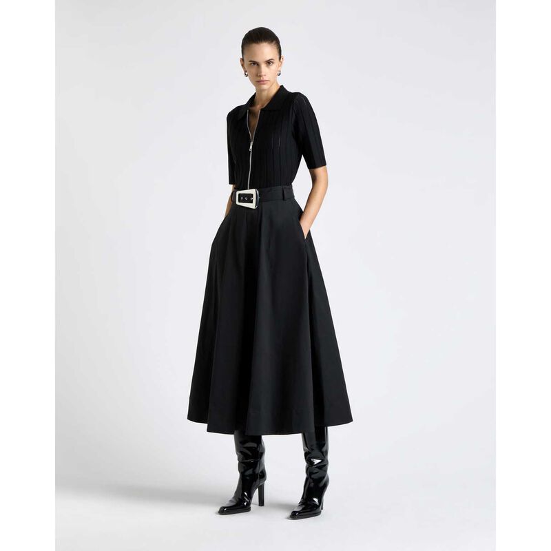 Cue Good Earth Cotton Midi Circle Skirt image number 3